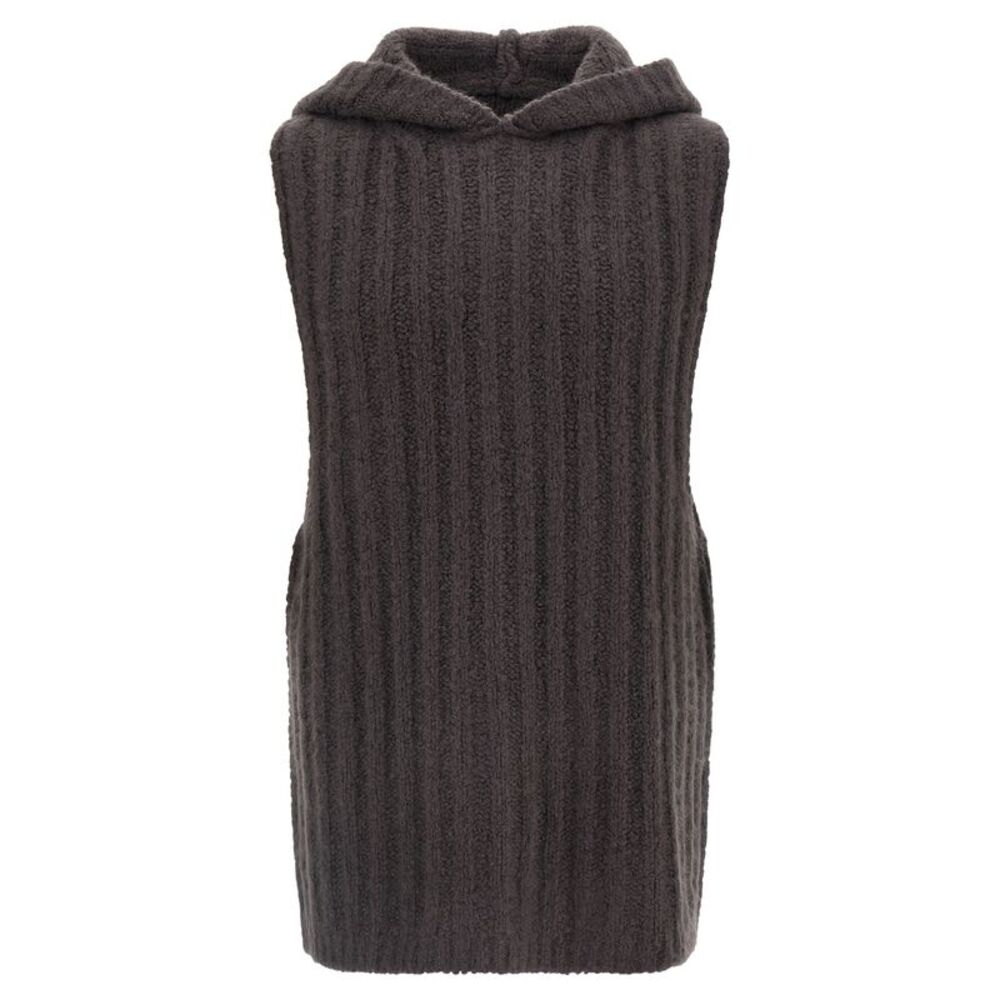 Rick Owens Gray Cashmere Sleeveles Men's Sweater
